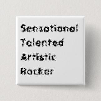 BADGE CARRÉ 5 CM S.T.A.R