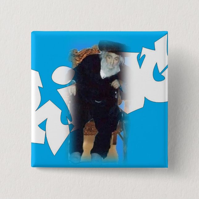 Badge Carré 5 Cm Saba le bouton carré de roi (Devant)