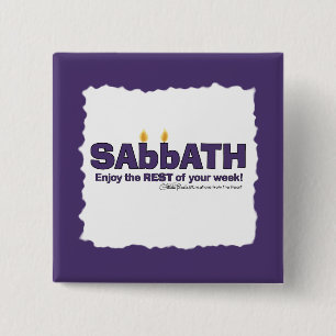 Badge Carré 5 Cm Sabbat aux bougies - Profitez du reste de votre se