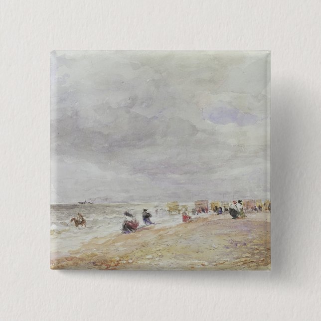 Badge Carré 5 Cm Sables de Rhyl (Devant)