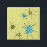 Badge Carré 5 Cm Sac fourre-tout Motif de Starburst atomique jaune<br><div class="desc">Ce sac fourre-tout de Motif Yellow Iconic Atomic Starbursts présente des étoiles atomiques emblématiques. C'est vrai ! L'ancienne école, de couleur jaune arrière - plan avec des taches d'or est la toile de fond parfaite pour le céleri turquoise, apaisant, et les cercles kitsch vert poire. Les taches de couleur sont...</div>