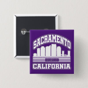 Badge Carré 5 Cm Sacramento, Californie