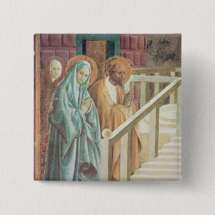 Badge Carré 5 Cm Saint Anne et Joachim à la présentation de