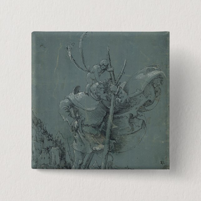 Badge Carré 5 Cm Saint Christopher, 1510 (Devant)