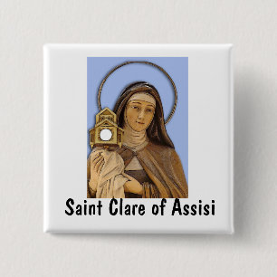 Badge Carré 5 Cm Saint Clare Assisi