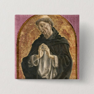 Badge Carré 5 Cm Saint Dominique (tempera sur le panneau)