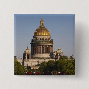 Badge Carré 5 Cm Saint Isaac Cathedral, from the Neva River