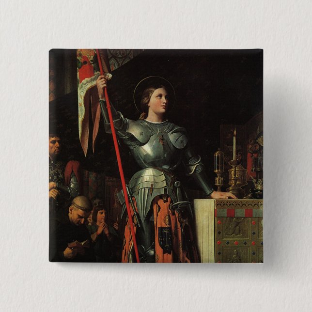 Badge Carré 5 Cm Saint Jeanne d'Arc (Devant)
