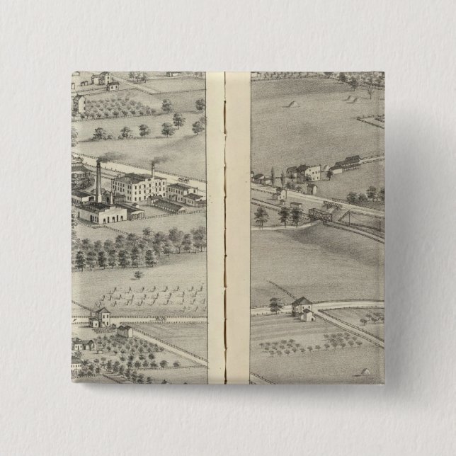 Badge Carré 5 Cm Saint-Louis, Missouri 2 (Devant)