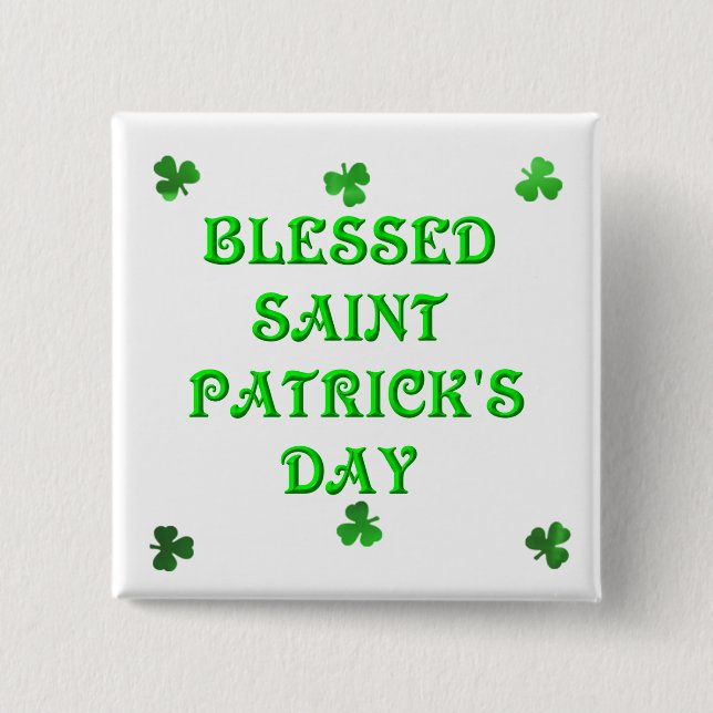 Badge Carré 5 Cm Saint Patrick (1) (Devant)