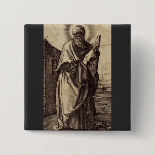 Badge Carré 5 Cm Saint Paul l'Apôtre Professeur des Nations Art