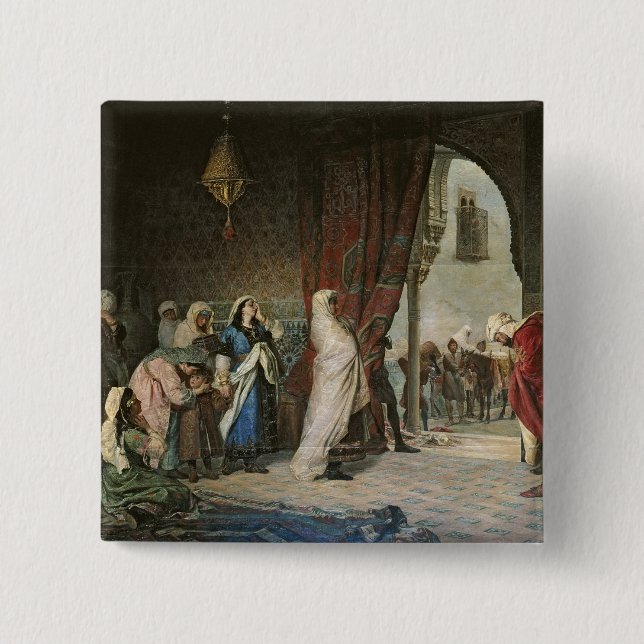 Badge Carré 5 Cm Salida del Boabdil, à Alhambra (Devant)