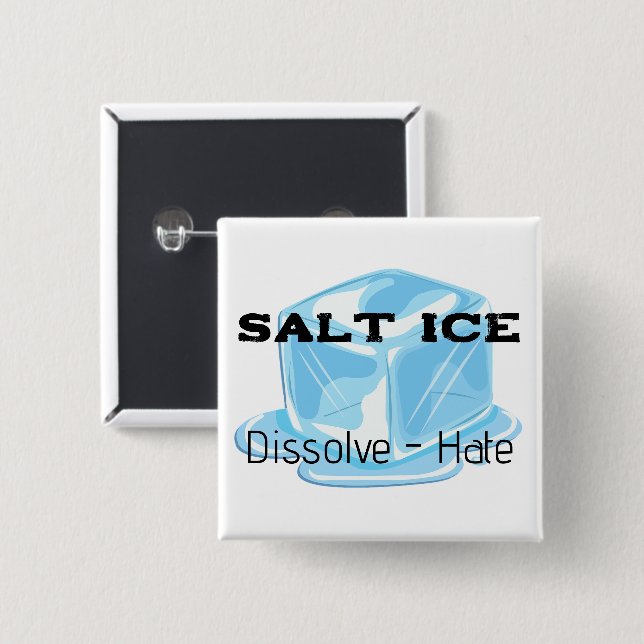 Badge Carré 5 Cm Salt Ice Button (Devant & derrière)