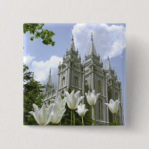 Badge Carré 5 Cm Salt Lake City Mormon Temple