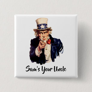 Badge Carré 5 Cm Sam's Your Oncle