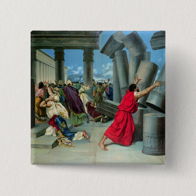 Badge Carré 5 Cm Samson et Delilah (Devant)