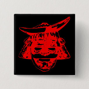Badge Carré 5 Cm Samurai