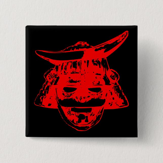 Badge Carré 5 Cm Samurai (Devant)