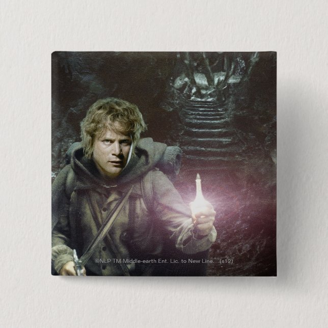 Badge Carré 5 Cm Samwise et SHELOB™ (Devant)