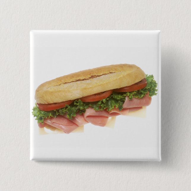 Badge Carré 5 Cm Sandwich Deli (Devant)