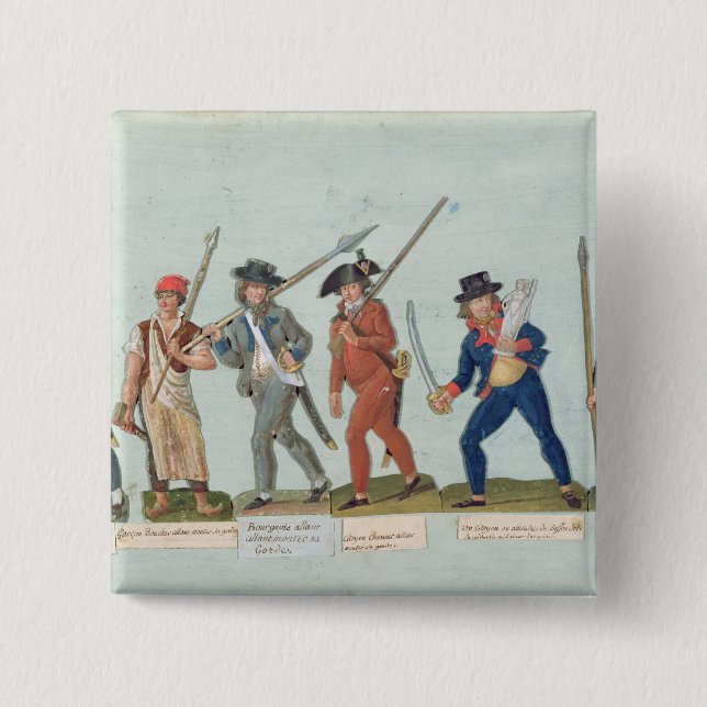 Badge Carré 5 Cm Sans Culotte allumant son tuyau (Devant)