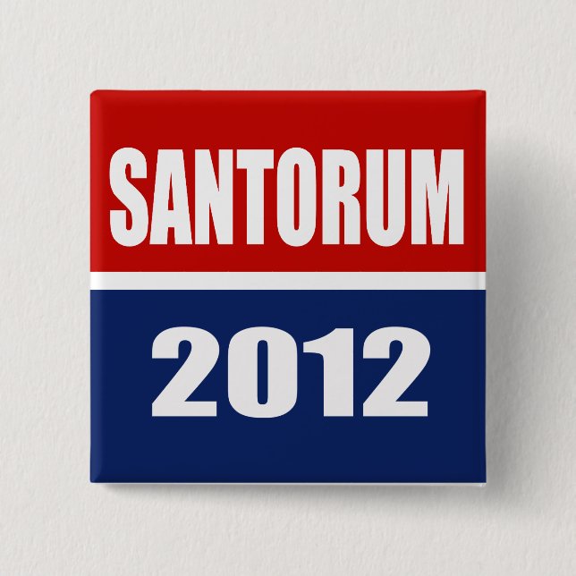 BADGE CARRÉ 5 CM SANTORUM 2012 (Devant)