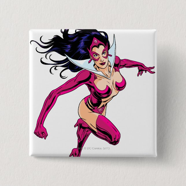 Badge Carré 5 Cm Saphir d'étoile 1 (Devant)