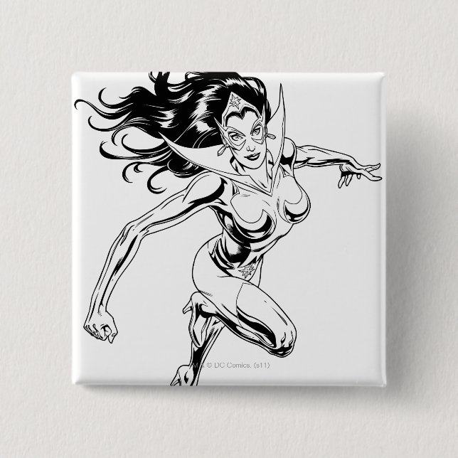 Badge Carré 5 Cm Saphir d'étoile 3 (Devant)