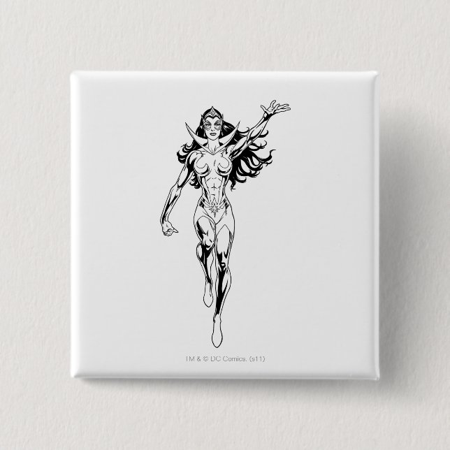 Badge Carré 5 Cm Saphir d'étoile 6 (Devant)