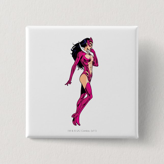 Badge Carré 5 Cm Saphir d'étoile 8 (Devant)