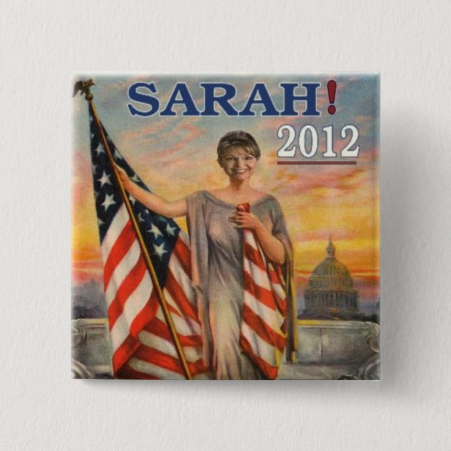 Badge Carré 5 Cm Sarah ! 2012 (Devant)