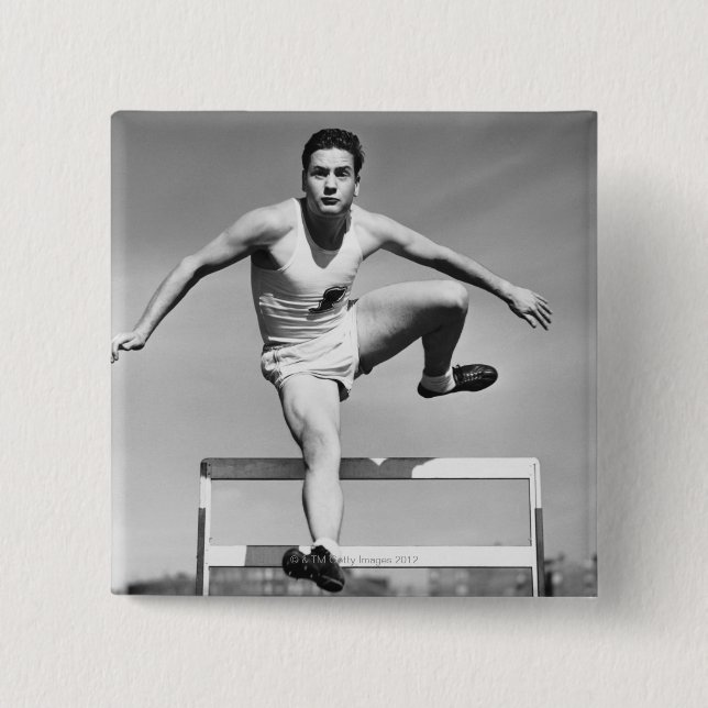 Badge Carré 5 Cm Saut d'homme (Devant)