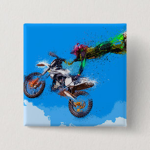 Badge Carré 5 Cm Saut motocross motocross