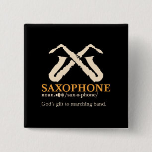 Badge Carré 5 Cm Saxophone - Saxophone - Définition