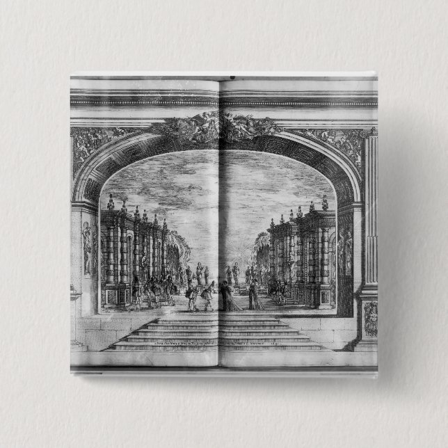 Badge Carré 5 Cm Scène 'des oracles du berger (Devant)