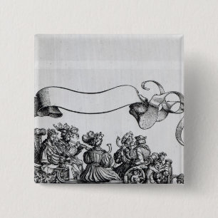 Badge Carré 5 Cm Scène du cortège triomphal de Maximilian