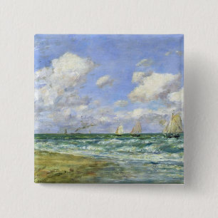 Badge Carré 5 Cm Scène marine, 1894