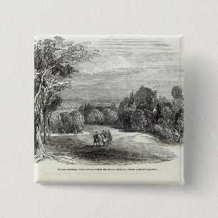 Badge Carré 5 Cm Schloss Rosenau, près de Cobourg