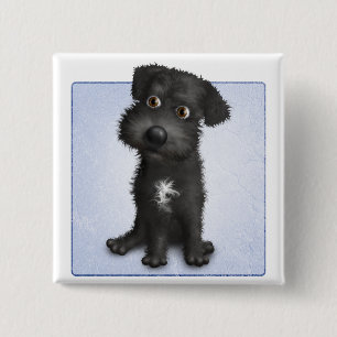 Badge Carré 5 Cm Schnoodle (noir)