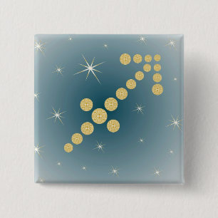 Badge Carré 5 Cm Schütze 23. November bis 21. Dezember Buttons