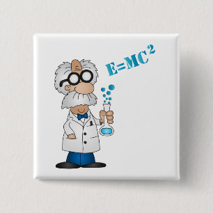 Badge Carré 5 Cm Scientifique