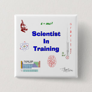 Badge Carré 5 Cm Scientifique en formation