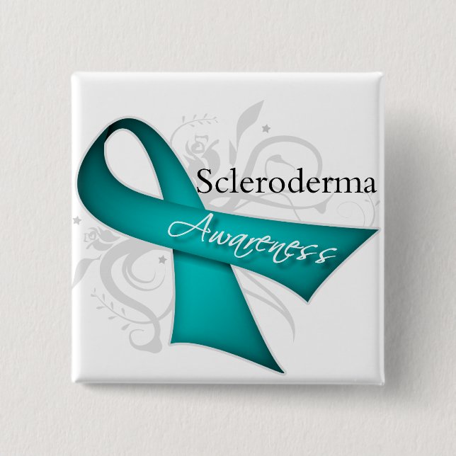 Badge Carré 5 Cm Scleroderma Disease Awareness Ribbon (Devant)