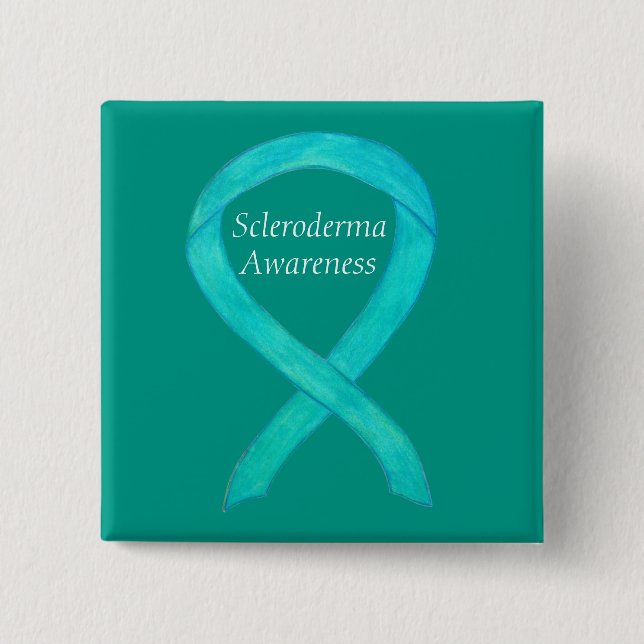 Badge Carré 5 Cm Scleroderma Sensibilisation Ruban Pins Personnalis (Devant)