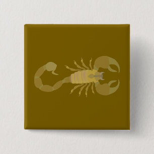 Badge Carré 5 Cm Scorpion