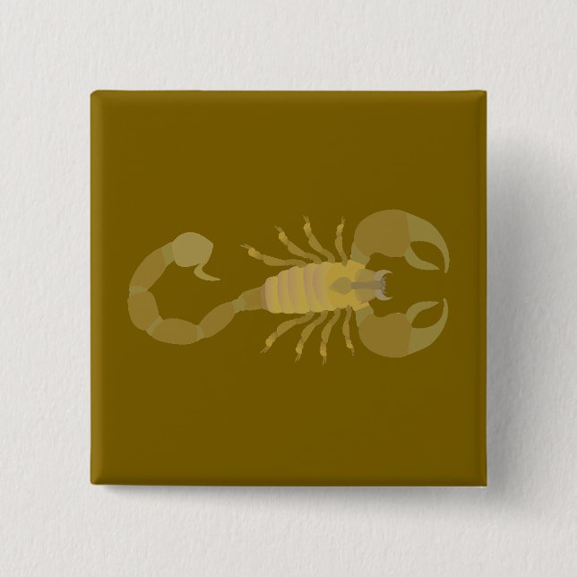 Badge Carré 5 Cm Scorpion (Devant)
