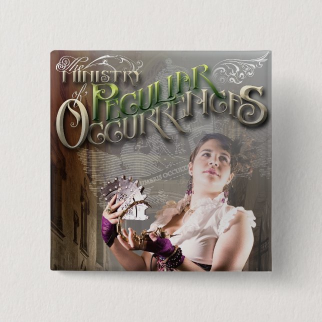 Badge Carré 5 Cm Scorpion carré de bouton de ministère (Devant)