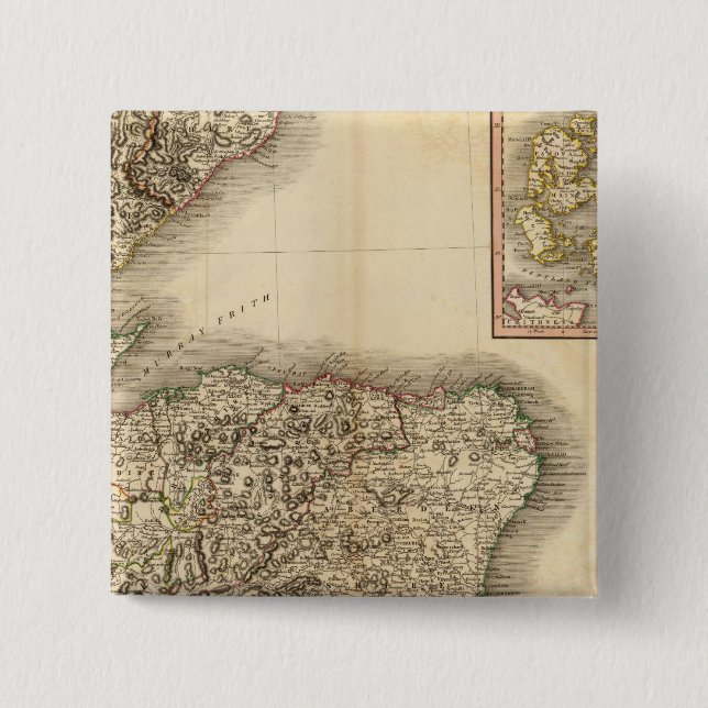 Badge Carré 5 Cm Scotland NE (Devant)