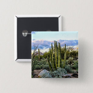 Badge Carré 5 Cm Scottsdale Succulent Sunset