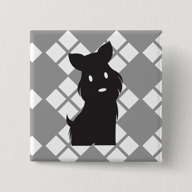 Badge Carré 5 Cm Scotty Valentine Scotty rebelle (Devant)